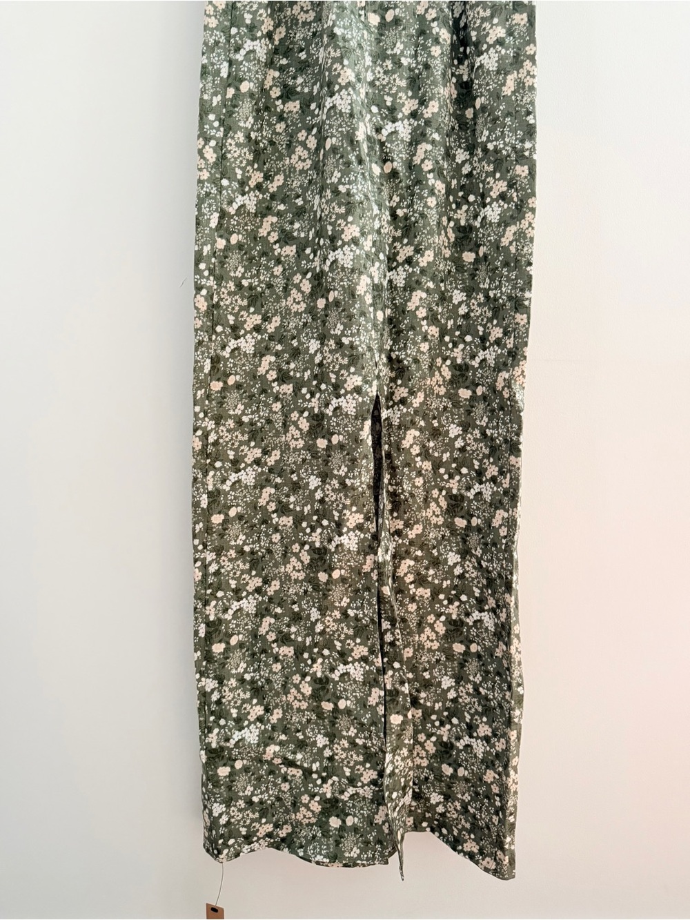 Reformation Effie Linen Maxi Dress 2 Linseed Green Floral NWT $298 - Picture 7 of 10